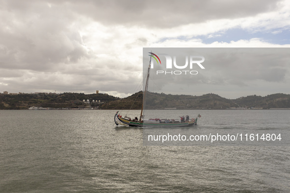 A general view of a tourism sailboat in Lisbon, Portugal, on September 27, 2024. Data from the BdP indicate that revenue from tourism, which...