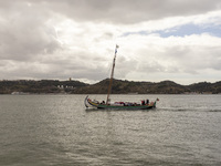 A general view of a tourism sailboat in Lisbon, Portugal, on September 27, 2024. Data from the BdP indicate that revenue from tourism, which...