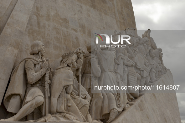 A general view of the Monumento dos Descobridores in Lisbon, Portugal, on September 27, 2024. Data from the BdP indicate that revenue from t...