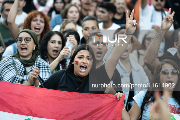 Thousands of people demonstrate in the center of Barcelona, Spain, on September 27, 2024, on the day that a general strike is declared in Sp...