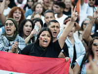 Thousands of people demonstrate in the center of Barcelona, Spain, on September 27, 2024, on the day that a general strike is declared in Sp...