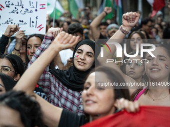 Thousands of people demonstrate in the center of Barcelona, Spain, on September 27, 2024, on the day that a general strike is declared in Sp...