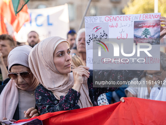 Thousands of people demonstrate in the center of Barcelona, Spain, on September 27, 2024, on the day that a general strike is declared in Sp...