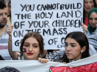 Thousands of people demonstrate in the center of Barcelona, Spain, on September 27, 2024, on the day that a general strike is declared in Sp...