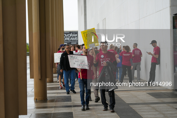 Musicians from the National Symphony Orchestra at the Kennedy Center in Washington, D.C., go on strike for the first time in 46 years. The m...