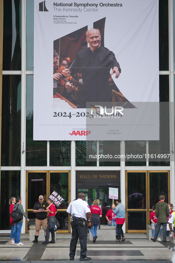 Musicians from the National Symphony Orchestra at the Kennedy Center in Washington, D.C., go on strike for the first time in 46 years. The m...