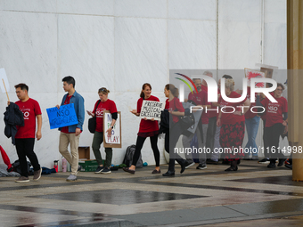 Musicians from the National Symphony Orchestra at the Kennedy Center in Washington, D.C., go on strike for the first time in 46 years. The m...