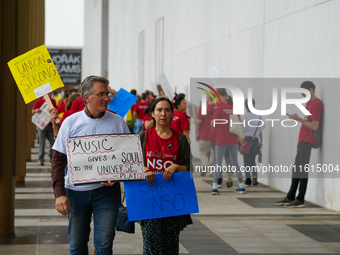 Musicians from the National Symphony Orchestra at the Kennedy Center in Washington, D.C., go on strike for the first time in 46 years. The m...