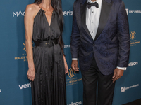 Caroline Descombris and Forest Whitaker attend the 2024 Faces Of Hope Gala at Gotham Hall in New York, USA, on September 27, 2024. (