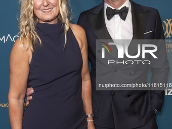 Beatrice Vestberg and Hans Vestberg, CEO and Chairman of Verizon, attend the 2024 Faces Of Hope Gala at Gotham Hall in New York, USA, on Sep...