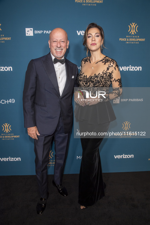 Domenico Vacca and Eleonora Pieroni attend the 2024 Faces Of Hope Gala at Gotham Hall in New York, New York, USA, on September 27, 2024. 