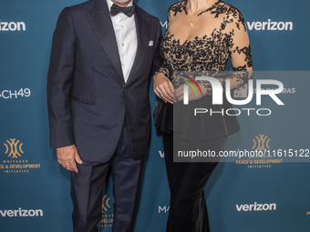 Domenico Vacca and Eleonora Pieroni attend the 2024 Faces Of Hope Gala at Gotham Hall in New York, New York, USA, on September 27, 2024. (