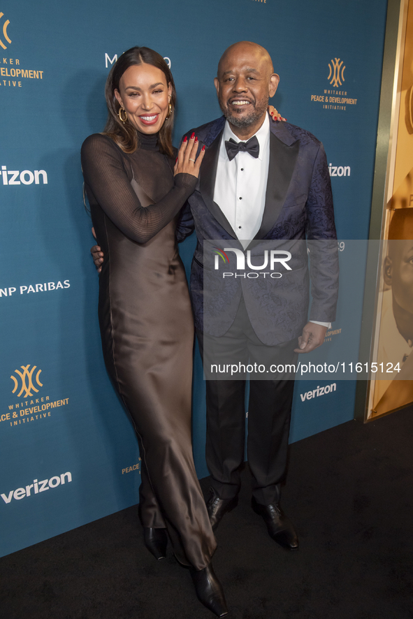 Ilfenesh Hadera and Forest Whitaker attend the 2024 Faces Of Hope Gala at Gotham Hall in New York, New York, USA, on September 27, 2024. 