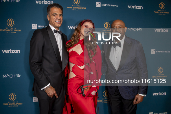 John Utendahl, Radmila Lolly, and Forest Whitaker attend the 2024 Faces Of Hope Gala at Gotham Hall in New York, New York, USA, on September...