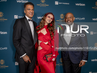 John Utendahl, Radmila Lolly, and Forest Whitaker attend the 2024 Faces Of Hope Gala at Gotham Hall in New York, New York, USA, on September...