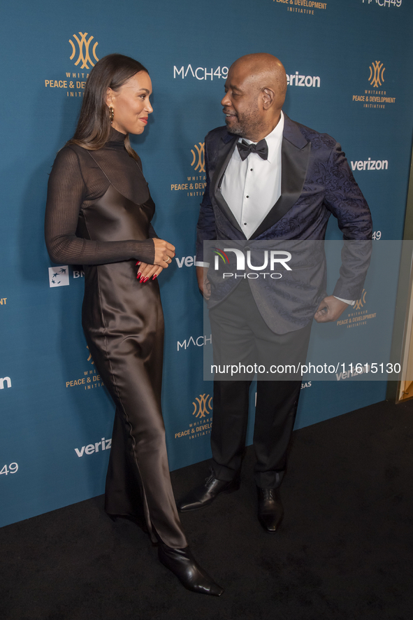 Ilfenesh Hadera and Forest Whitaker attend the 2024 Faces Of Hope Gala at Gotham Hall in New York, New York, USA, on September 27, 2024. 