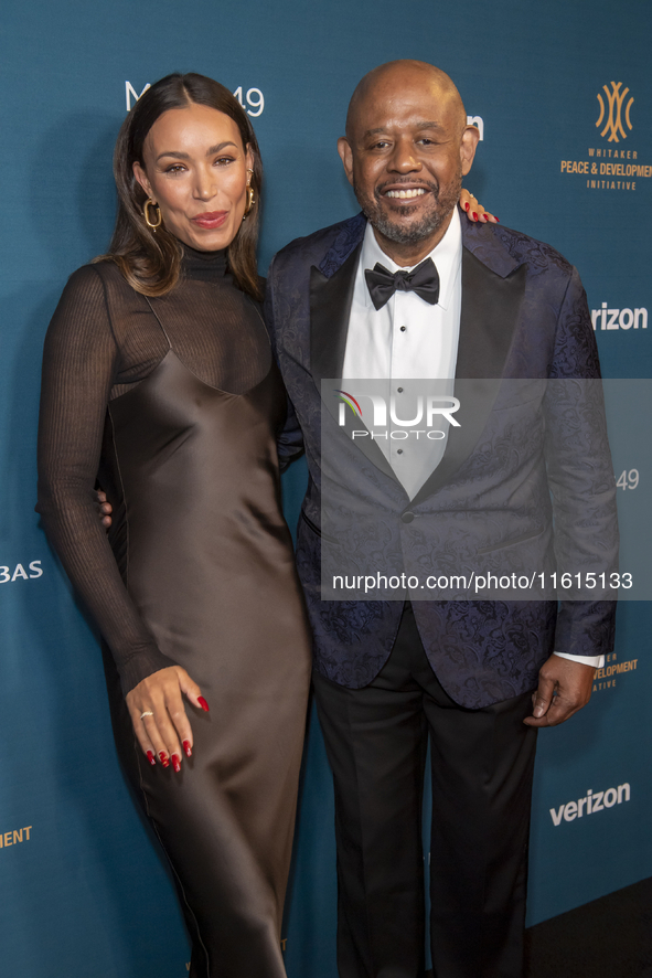 Ilfenesh Hadera and Forest Whitaker attend the 2024 Faces Of Hope Gala at Gotham Hall in New York, New York, USA, on September 27, 2024. 