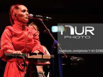 Serena Brancale performs during the ''Baccala on Tour'' concert at the Auditorium Parco della Musica in Rome, Italy, on September 27, 2024....