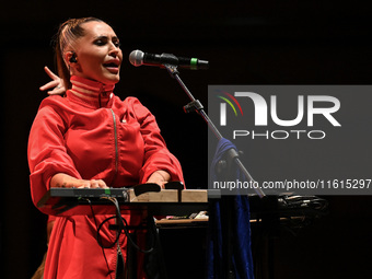 Serena Brancale performs during the ''Baccala on Tour'' concert at the Auditorium Parco della Musica in Rome, Italy, on September 27, 2024....