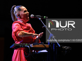 Serena Brancale performs during the ''Baccala on Tour'' concert at the Auditorium Parco della Musica in Rome, Italy, on September 27, 2024....