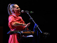 Serena Brancale performs during the ''Baccala on Tour'' concert at the Auditorium Parco della Musica in Rome, Italy, on September 27, 2024....