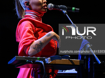 Serena Brancale performs during the ''Baccala on Tour'' concert at the Auditorium Parco della Musica in Rome, Italy, on September 27, 2024....