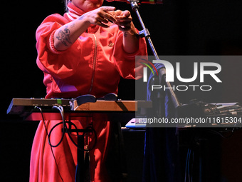 Serena Brancale performs during the ''Baccala on Tour'' concert at the Auditorium Parco della Musica in Rome, Italy, on September 27, 2024....