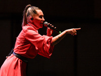 Serena Brancale performs during the ''Baccala on Tour'' concert at the Auditorium Parco della Musica in Rome, Italy, on September 27, 2024....