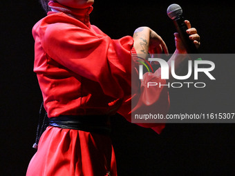 Serena Brancale performs during the ''Baccala on Tour'' concert at the Auditorium Parco della Musica in Rome, Italy, on September 27, 2024....