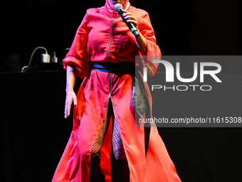 Serena Brancale performs during the ''Baccala on Tour'' concert at the Auditorium Parco della Musica in Rome, Italy, on September 27, 2024....