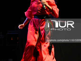 Serena Brancale performs during the ''Baccala on Tour'' concert at the Auditorium Parco della Musica in Rome, Italy, on September 27, 2024....