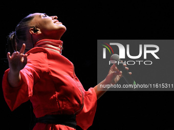 Serena Brancale performs during the ''Baccala on Tour'' concert at the Auditorium Parco della Musica in Rome, Italy, on September 27, 2024....