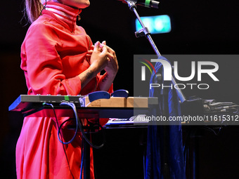 Serena Brancale performs during the ''Baccala on Tour'' concert at the Auditorium Parco della Musica in Rome, Italy, on September 27, 2024....