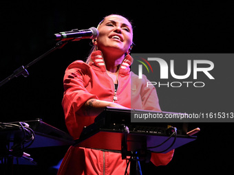 Serena Brancale performs during the ''Baccala on Tour'' concert at the Auditorium Parco della Musica in Rome, Italy, on September 27, 2024....