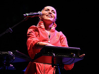 Serena Brancale performs during the ''Baccala on Tour'' concert at the Auditorium Parco della Musica in Rome, Italy, on September 27, 2024....