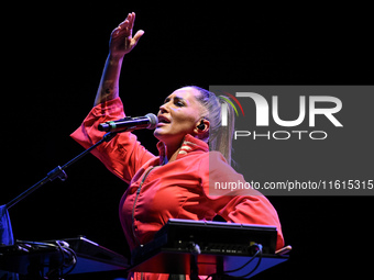 Serena Brancale performs during the ''Baccala on Tour'' concert at the Auditorium Parco della Musica in Rome, Italy, on September 27, 2024....