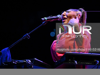 Serena Brancale performs during the ''Baccala on Tour'' concert at the Auditorium Parco della Musica in Rome, Italy, on September 27, 2024....