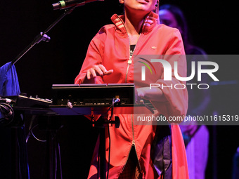 Serena Brancale performs during the ''Baccala on Tour'' concert at the Auditorium Parco della Musica in Rome, Italy, on September 27, 2024....