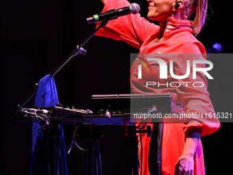 Serena Brancale performs during the ''Baccala on Tour'' concert at the Auditorium Parco della Musica in Rome, Italy, on September 27, 2024....