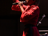 Serena Brancale performs during the ''Baccala on Tour'' concert at the Auditorium Parco della Musica in Rome, Italy, on September 27, 2024....