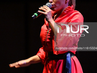 Serena Brancale performs during the ''Baccala on Tour'' concert at the Auditorium Parco della Musica in Rome, Italy, on September 27, 2024....