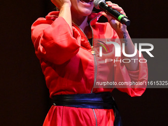 Serena Brancale performs during the ''Baccala on Tour'' concert at the Auditorium Parco della Musica in Rome, Italy, on September 27, 2024....