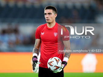 Alex Padilla of Athletic Club looks on during the UEFA Europa League 2024/25 League Phase MD1 match between AS Roma and Athletic Club at Sta...