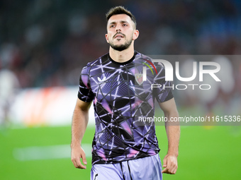 Aitor Paredes of Athletic Club looks on during the UEFA Europa League 2024/25 League Phase MD1 match between AS Roma and Athletic Club at St...