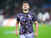 Aitor Paredes of Athletic Club looks on during the UEFA Europa League 2024/25 League Phase MD1 match between AS Roma and Athletic Club at St...