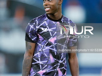 Nico Williams of Athletic Club looks on during the UEFA Europa League 2024/25 League Phase MD1 match between AS Roma and Athletic Club at St...