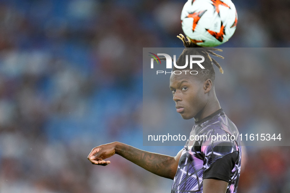 Nico Williams of Athletic Club looks on during the UEFA Europa League 2024/25 League Phase MD1 match between AS Roma and Athletic Club at St...