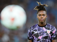 Nico Williams of Athletic Club looks on during the UEFA Europa League 2024/25 League Phase MD1 match between AS Roma and Athletic Club at St...