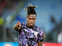 Nico Williams of Athletic Club gestures during the UEFA Europa League 2024/25 League Phase MD1 match between AS Roma and Athletic Club at St...