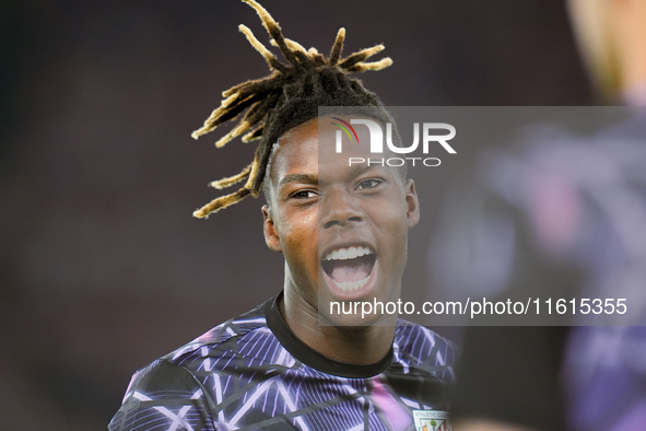 Nico Williams of Athletic Club reacts during the UEFA Europa League 2024/25 League Phase MD1 match between AS Roma and Athletic Club at Stad...